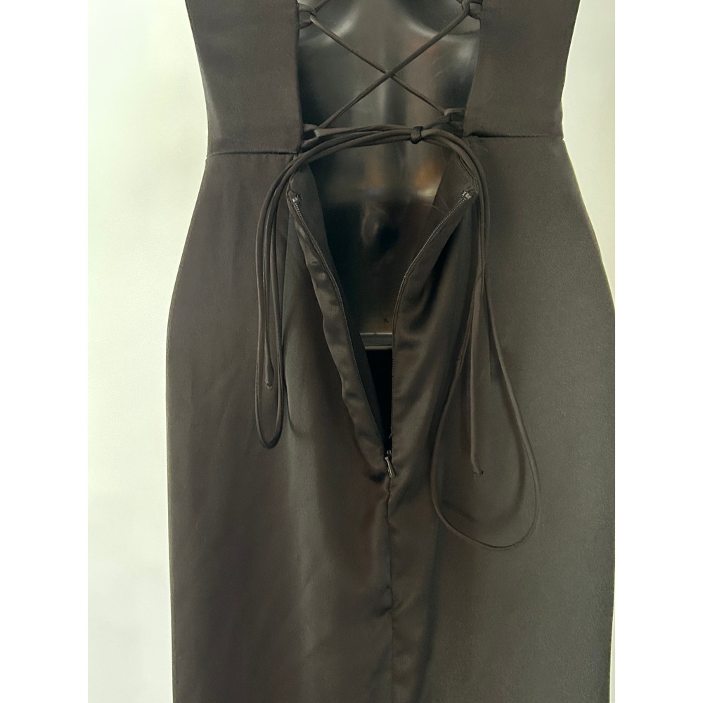 GB Black Corset Strappy Ruched Long Gown Dress Prom Homecoming Junior‎ Size 3 - Picture 8 of 16